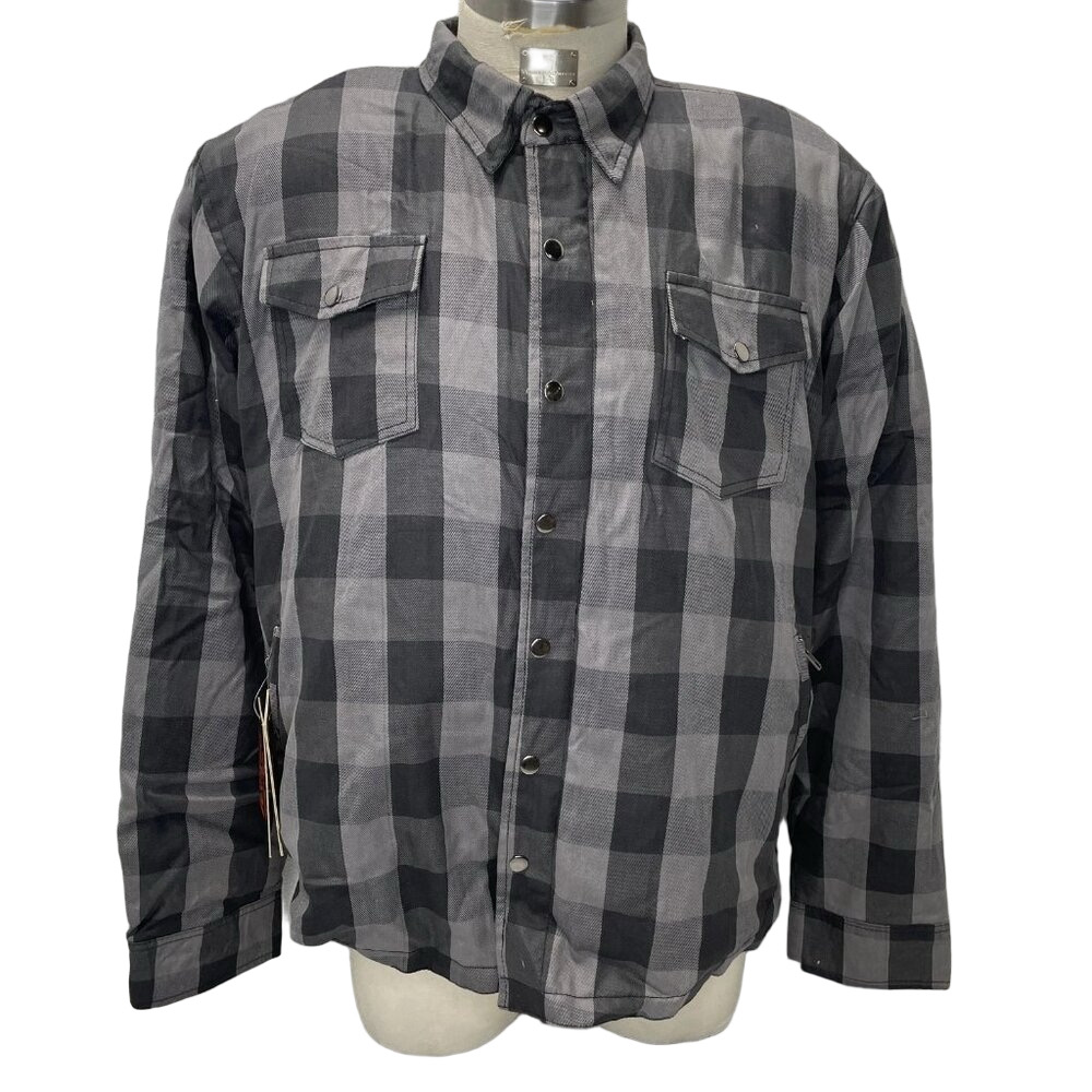 Dream Apparel Men’s Padded Motorcycle Jacket – Grey – Size 3XL